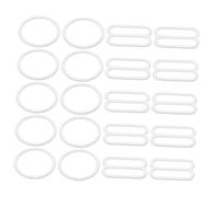 FOMIYES 40pcs Strap Buckles and Rings Replacement Clips Belt Fasteners for Swimwear Shoulder Strap Retainers Durable and Easy to Use