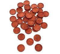 FOMIYES 40Pcs Wood Round Pendant Trays Bases 30Mm Outer Diameter 25Mm Inner Diameter Coffee Color Jewelry Craft Supplies for Badge Brooch Making