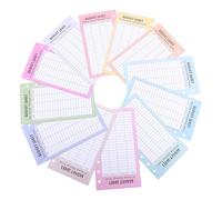 FOMIYES 48 Sheets A6 6-Hole Money Saving Challenge Envelopes for 52-W udget Planner Practical Cash Recording Sheets for Dollar Savings Convenient for Office Use