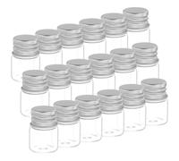 FOMIYES 48pcs Tiny Glass Bottles Small Aluminum Caps Empty Bottles for Essential Oils Airtight Storage