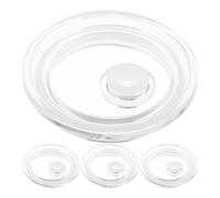 FOMIYES 4pcs 16oz Reusable Silicone Mason Jar Lid with Straw Hole Cup Covers Replacement Sealing Lids for Water Bottles and Milk Tea Cups
