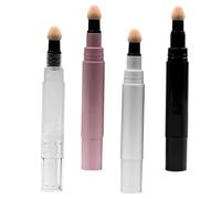 FOMIYES 4pcs 5ml Liquid Foundation Bottle and Refillable Blusher Pen Set, Pink, Black, White Small Empty Makeup Tubes for Cosmetic Storage and On-the-go Application