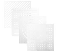 FOMIYES 4pcs Acrylic Quilting Template Set for Embroidery with High Precision Tracing, Portable and Lightweight Stencils for Sewing and Hand Quilting the Go