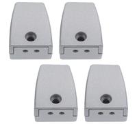 FOMIYES 4pcs Aluminium Alloy Desk Divider Clamps Silver, Screen Partition Clips for Office Desk, Desktop Glass Panel Holder for Privacy and Space Separation