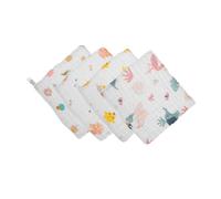 FOMIYES 4pcs Animal Print Small Towel Charming Washcloths Rabbit Patterns Absorbent Bath Towels for Boys and Girls Soft Cotton Newborn Essentials