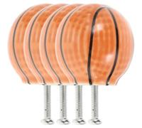 FOMIYES 4pcs Basketball Ceramic Cabinet Drawer Knobs, Vintage Round Ball Kitchen Cupboard Handles for Wardrobe, Shoe Cabinet and Furniture Pulls, Household Decorative Hardware