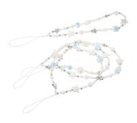 FOMIYES 4pcs Bead Lanyard with Elegant Resin Beads, Featuring Star and Shell Shapes, Designed a Stylish Phone Bracelet Strap that Is Easily Attachable and Keeps Your Phone Accessible
