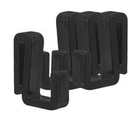 FOMIYES 4pcs Black Plastic Cubicle Wall Hooks Multi-Functional Space Saving Z Hooks for Clothes Towels and Utensils Hanging in Kitchen or Office