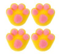 FOMIYES 4Pcs Cartoon Animal Bath Sponges Cat Claw Style Soft Exfoliating Loofah Scrubbers for Body Washing and Gentle Shower Bathing