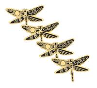 FOMIYES 4pcs Cartoon Dragonfly Brooch Pin Alloy Animal Lapel Pins for Women Creative Mini Brooches Family and Friends Stylish Accessories