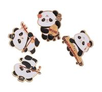 FOMIYES 4pcs Chinese Ancient Style Panda Brooch Enamel Pins with Musical Instruments Decorative Shawl Collar Pins for Sweaters Coats Bags Hats Craft Clothing Accessories