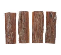 FOMIYES 4pcs Chinese Cedar Bark Wood Bark Pieces Natural Tree for Craft Reptile Decor Background Bearded Dragon Enclosure Backdrop for Climbing Hiding in Terrarium