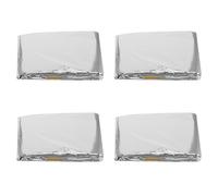 FOMIYES 4pcs Compact Thermal Survival Gear Pet Coating Reusable Sturdy Construction Adults Emergency Shelter Camping Outdoor Supplies 78.6x39inch