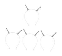 FOMIYES 4pcs Creative Headband Silver Boppers Accessory for Halloween Cosplay Carnival Parties Lightweight Comfortable Fit for All Ages Costume Headpiece for Friends Family