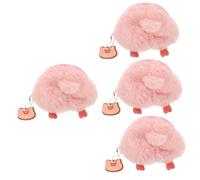 FOMIYES 4pcs Cute Cartoon Pig Coin Purse Small Plush Wallet for Women Portable Mini Change Holder with Durable Stitching Compact Lightweight Design for Travel and Everyday Use