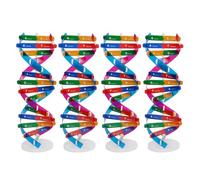 FOMIYES 4pcs Dna Double Helix Educational Model Kit for Biology Learning, Scientific Molecular Structure Teaching Tool, Human Gene DIY Science Experiment for Students