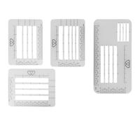 FOMIYES 4pcs Envelope Addressing Guide Stencils Set Ruler, Plastic Writing Practice Templates for Stationery, Quilting, and Educational Crafts in Office and School Supplies