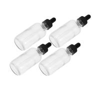 FOMIYES 4pcs Essential Oil Dropper Bottles Transparent Glass Dispenser for Travel Reusable Aromatherapy and Massage Liquid Storage