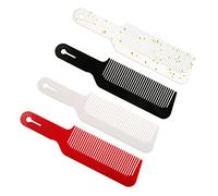 FOMIYES 4pcs Flat-head Push-scissor Comb Safety Barber Comb for Hairdressing Cutting Protective Hair for Men Women Hair Salon
