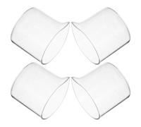 FOMIYES 4pcs Glass Mini Milk Jugs with Guide Port Design, Vintage Style Small Milk Pitchers for Beverages and Butter, Simple and Practical for Home and Families