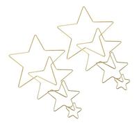 FOMIYES 4pcs Gold Star Dreamcatcher Metal Hoops Set, Handmade Macrame Craft Rings for DIY Dream Catcher Making and Wreath Frames, 4 for Craft Supplies