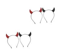 FOMIYES 4pcs Halloween Devil Headbands Sequin Hair Hoops Party Cosplay Costume Supplies for Halloween Party