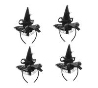 FOMIYES 4pcs Halloween Witch Headband Mischievous Party Costume Accessory for Halloween Decor Witch Headband for Costumes Party Ornament for Masquerade Mask for Women
