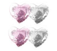 FOMIYES 4pcs Heart-shaped Cooling Eye Gel Pads for under Eye Bags Reusable Cooling Packs Gel Pads for Dark Circles Treatment