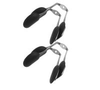 FOMIYES 4pcs Integrated Eyeglass Nose Pads with Bridge Insert Cushions Screw-in Replacement for Sunglasses Comfortable Anti-Slip Support Ergonomic Fit Stylish Silver Bracket with Black