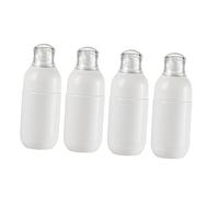 FOMIYES 4pcs Leakproof Press Type Travel Bottles for Lotion Shampoo Conditioner Creams Portable Refillable Containers for Toiletries Cosmetics