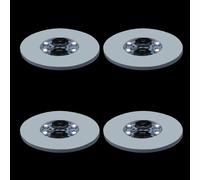 FOMIYES 4pcs LED Luminous Car Cup Coasters White Glow Bottle Coasters Decorative Drink Mats for Bar and Vehicle Use