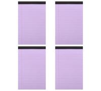 FOMIYES 4pcs Legal Pad Lined Notepad, Portable Paper Memo Pads | Purple Ink-friendly Pages, Lightweight Tear-off Sheets for Travel Note-taking, Home Planning and Tasks