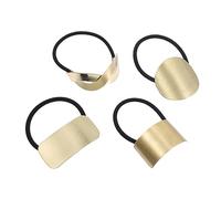 FOMIYES 4pcs Metal Hair Bands Ponytail Cuff Stylish Hair Rings Elastic Ties for Women Girls for Wedding Accessories and Daily Use