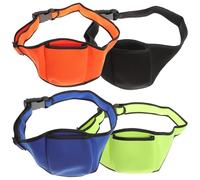 FOMIYES 4pcs Microphone Holder Waist Belts with Mixed Colors, Microphone Carrier Pouches for Fitness Instructors, Portable Mic Storage Bags for Running and Aerobics Random Color