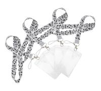 FOMIYES 4pcs Music Note Phone Straps Lanyards for Cellphone with Badge Holder and Keychain, Sturdy Polyester Anti-Lost Hanging Ropes for ID Cards, Wallets, and Entry Cards, Suitable for