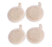 FOMIYES 4pcs Natural Bathing Loofah Reusable Body Exfoliating Cloth for Shower Leg Scrubber Body Washer for Shower Exfoliating Towel for Bath Accessories