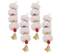 FOMIYES 4pcs Parrot Beak Grinding Stone Bird Blocks Chewing Teeth Grinding Natural Pumice Stone 7.86x1.69x1.57in for Bird Cage Small Animals