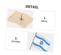 FOMIYES 4PCS Patriotic Israel Flag Badge Pins Metal Ripple Brooches National Symbol Souvenir Lapel Pins for Jackets Clothes Accessories Gift