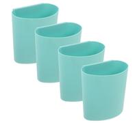 FOMIYES 4pcs Plastic Hanging Cup Holder for Rolling Cart, Wear-resistant and Easy to Carry Storage Basket for Kitchen Utensils and Massage Tools in Crowded Workspaces