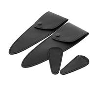 FOMIYES 4pcs PU Leather Scissor Protector Set Handwashable Sewing Cover Shear Holder Black Case for Embroidery Nail Art Hair Clippers 2 Medium 2 Small Round Scissor Covers