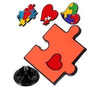 FOMIYES 4pcs Rainbow Jigsaw Brooch Cute Pins Bright Brooches for Clothes Lapel Pins Hat Puzzle Adults Aesthetic for Backpacks Autism Awareness
