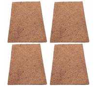 FOMIYES 4pcs Reptile Coconut Fibre Carpet Mat, Coffee, Natural Safe Bedding for Lizard and Bearded Dragon Tanks, Home Breeding and Pet Stores