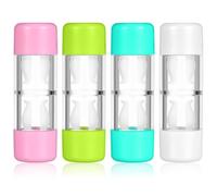 FOMIYES 4pcs Rgp Lens Cases for Hard Lenses, Mini Travel Contact Cases Storage Travel Container Contact Holder Protective Box (Pink White Blue and Green)