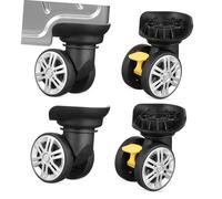 FOMIYES 4pcs Silent Suitcase Replacement Wheels Heavy Duty Abs Luggage Caster Smooth Glide Luggage Repair for Travel Trolleys Easy Installation