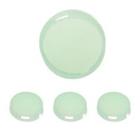 FOMIYES 4pcs Silicone Doorbell Button Replacement Caps with Screws, Weatherproof Round Door Bell Button Repair Kit for Video Doorbell Peephole Camera, Fluorescent Green