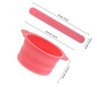 FOMIYES 4pcs Silicone Wax Warmer Bowls Set, Foldable High-temperature Resistant Non-stick Silicone Waxing Pots for Hair Removal, Pink and Purple, Waxing Supplies Replacement Parts
