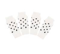 FOMIYES 4pcs Skin-friendly Non-skid Pet Socks with White Dot Pattern, Wear-resistant Breathable Dog Leg Warmers, Medium Size for Dogs 3-8 Lbs, Paw Protectors for Indoor and Outdoor Use
