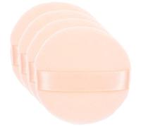 FOMIYES 4Pcs Small Round Powder Puff Makeup Sponge Cosmetic Non Fluorescer Velour Face for Foundation Concealer Application Home Travel Use