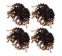 FOMIYES 4pcs Spring Bomb Twist Braiding Hair Extensions for Women Bob Curly Synthetic Braids Lightweight Soft Faux Locs for Daily Wear and Party Hairstyles
