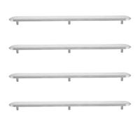 FOMIYES 4Pcs Stainless Steel Blind Paving Tiles with Anti-Slip Pineapple Pattern 280X35X5Mm, Tactile Warning Boards for Outdoor Sidewalks, Metro, Airports, and Visually Impaired Safety